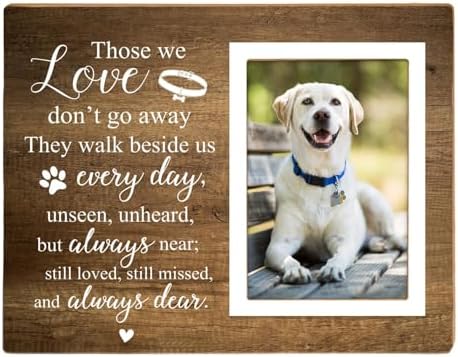 Memorial Picture Frame, Pet Picture Frame, Sympathy Gifts for Loss of Loved Pet, Bereavement Gifts for Loss of Dog, Dog Remembrance Photo Frame or Memorial Gift, Fits 4 x 6 In Photo