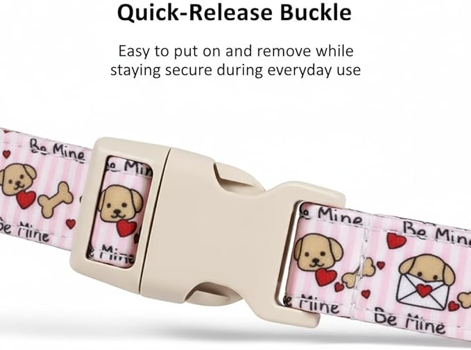 Pink Dog Collar, Girl Dog Collar - Image 3