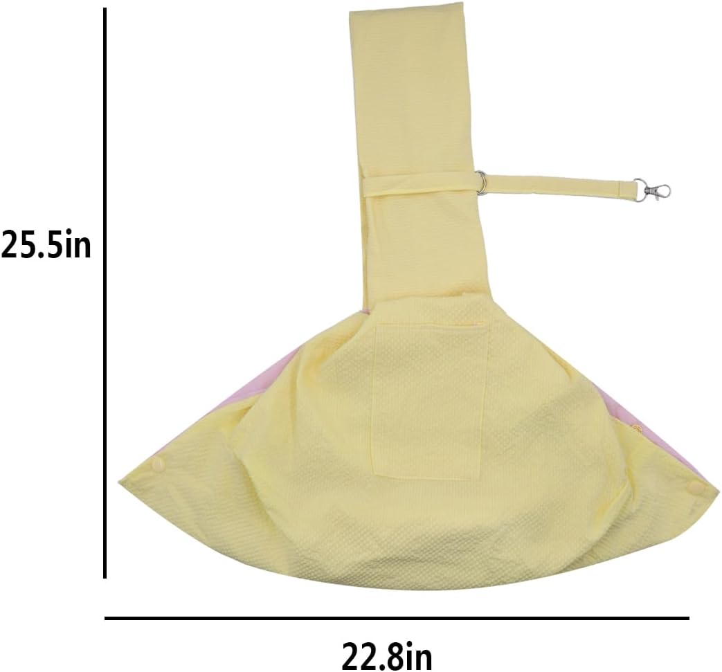 Pet Sling Carrier Bag for Cat Puppy Crossbody Carrier with Pocket and Harness Lightweight Small Cat Dog Crossbody Carriers