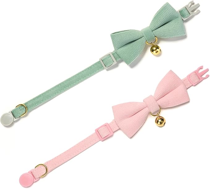 2 Pack Soft Corduroy Cat Collars - Image 2