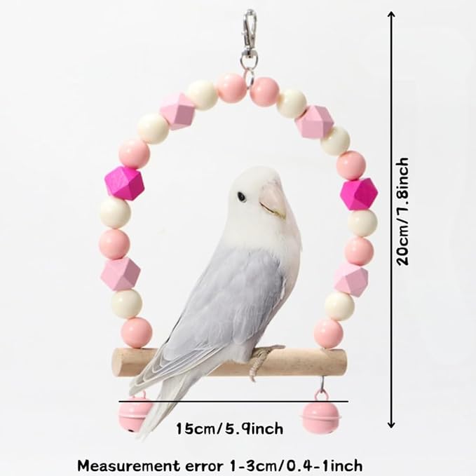 3PCS Bird Toys Bird Foraging Toys Chewing Hanging Birdcage Swing Cage - Image 2