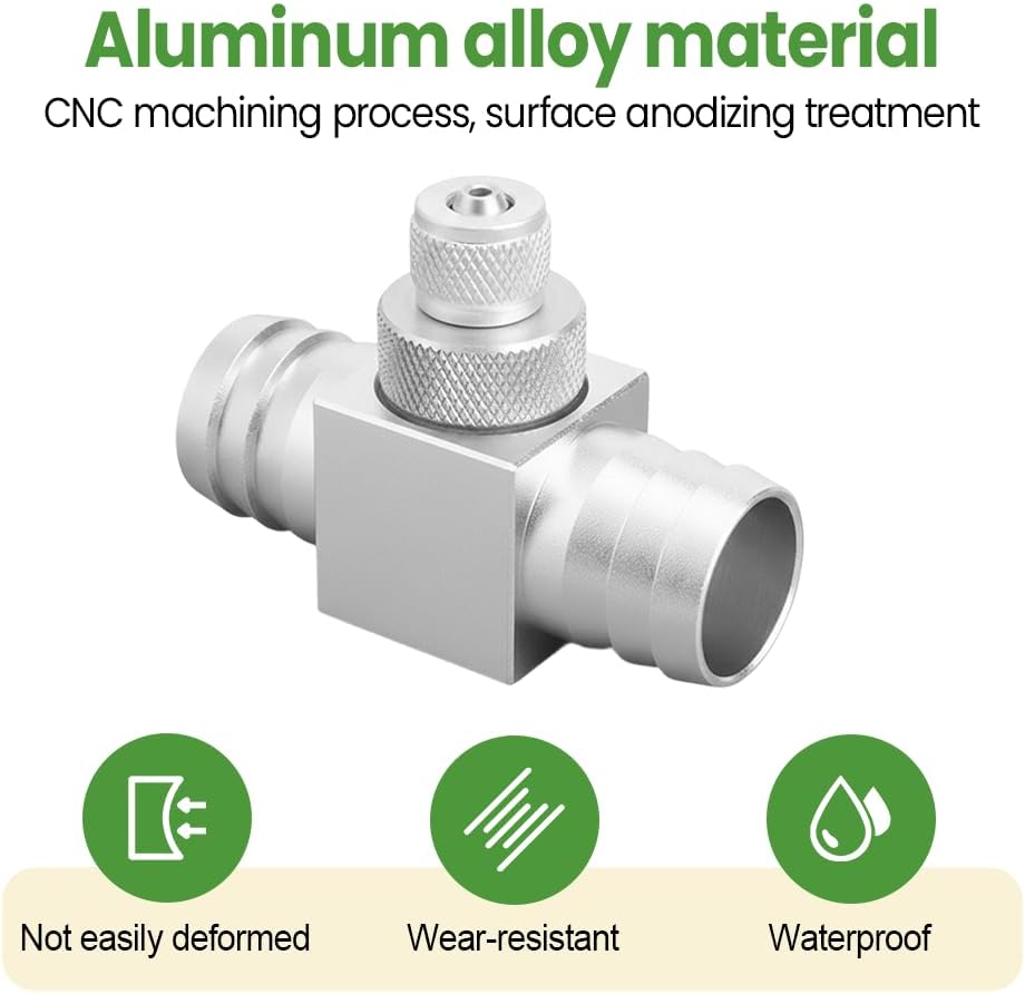 Aquarium Inline CO2 Diffuser, 0.5/0.6/0.8Inch Aquascaping Tank External Canister Filter Accessory with Check Valve for Planted Tanks