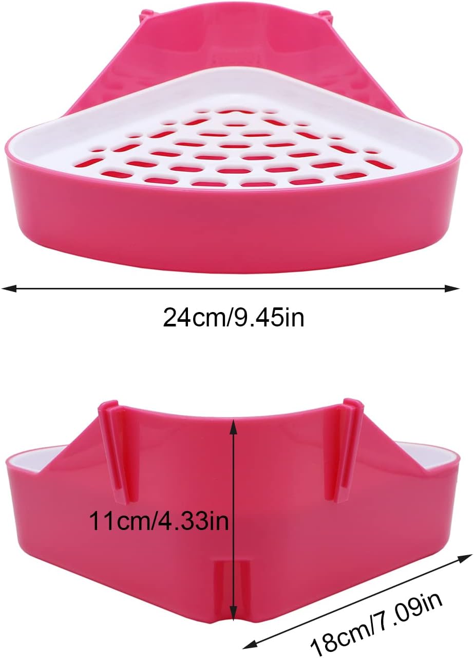 Litewoo Rabbit Litter Box Toilet Bunny Corner Litter Pan Pet Toilet Potty for Guinea Pigs Hamster Chinchilla Ferret Rabbit Small Animal