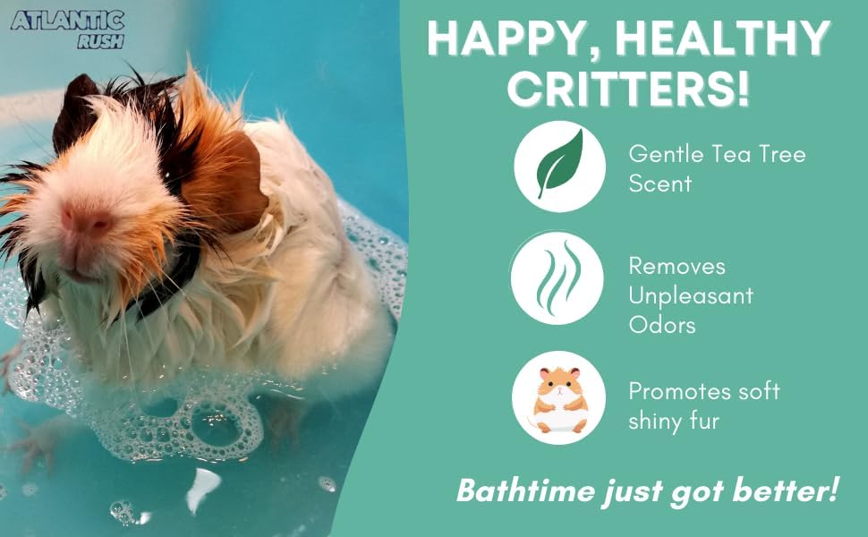 Atlantic Rush Shampoo for Small Pets- 8oz Pet Spray (Tea Tree)