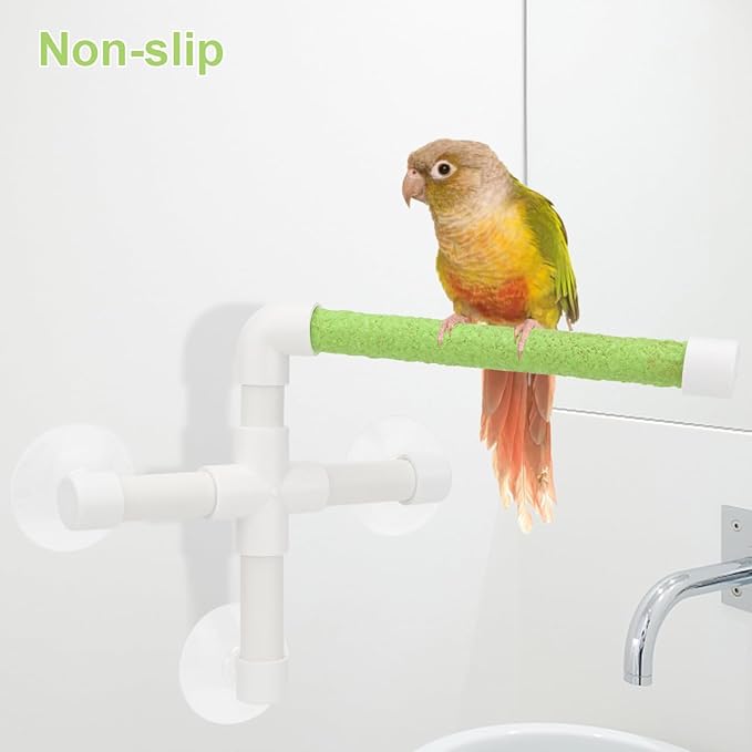 Hypeety Portable Suction Cup Bird Window and Shower Perch Toy - Image 5