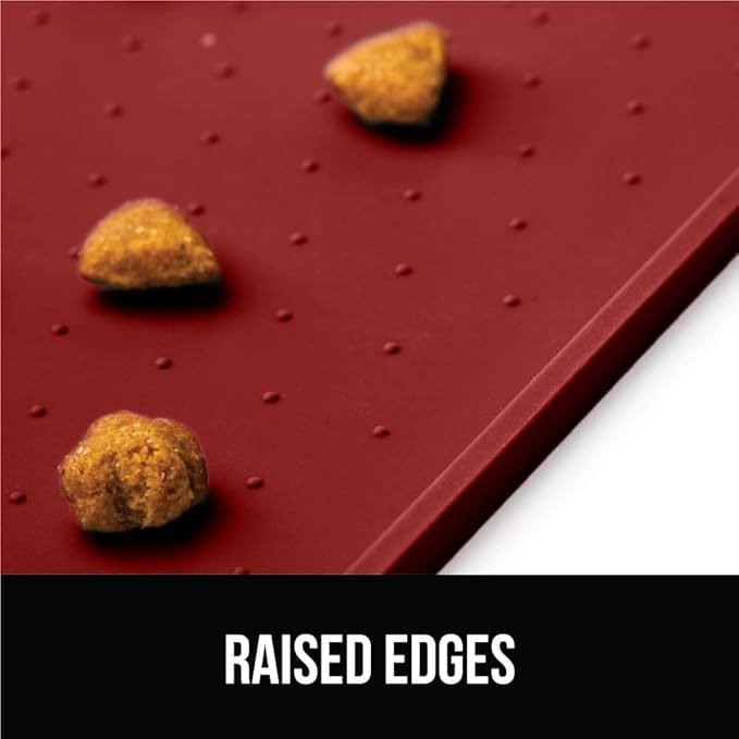 GORILLA GRIP 100% Waterproof Raised Edge BPA Free Silicone Pet Feeding Mat - Image 9