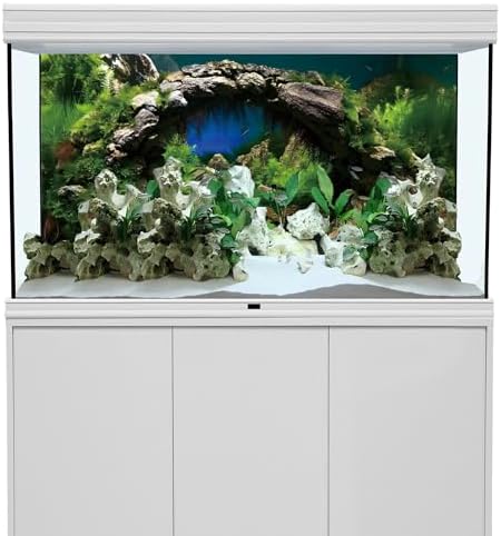 72x24 in Arch Stone Aquarium Backdrop Aquatic Plant Fish Tank Background