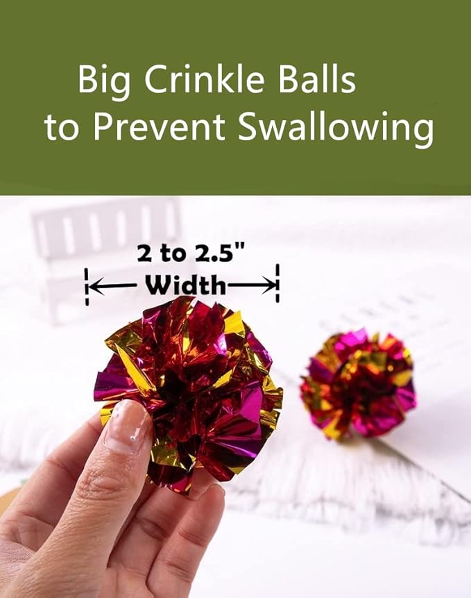 Original Mylar Crinkle Balls Cat Toys - Image 2
