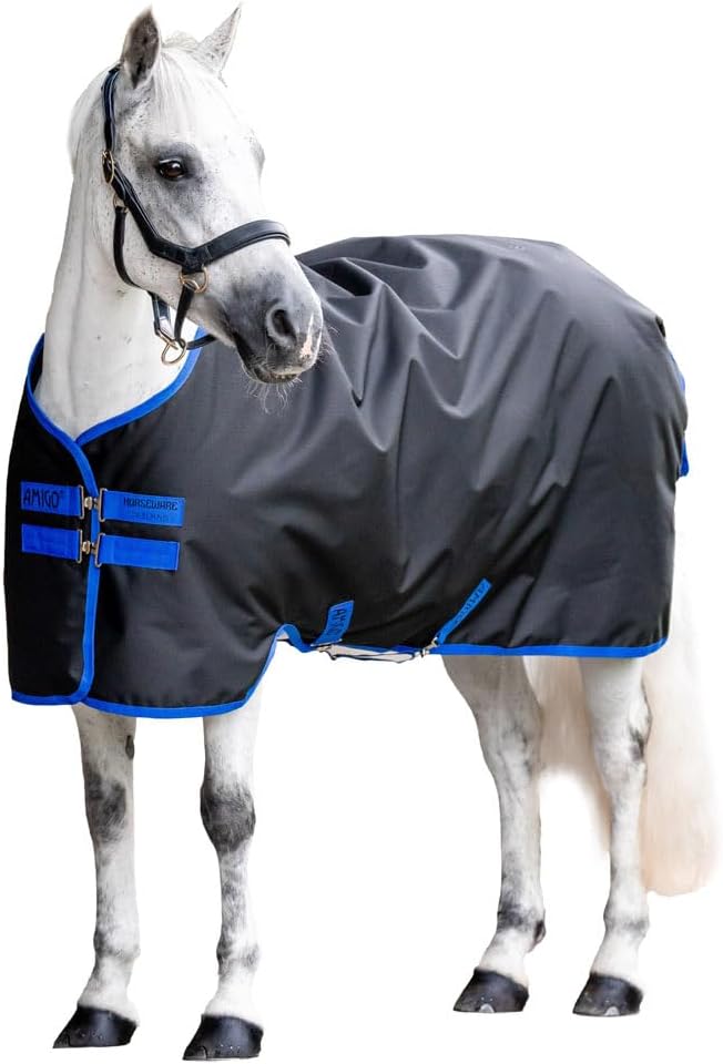 Horseware® Amigo® Ripstop 900D Turnout 0g - Black/Classic Blue, 81 inches