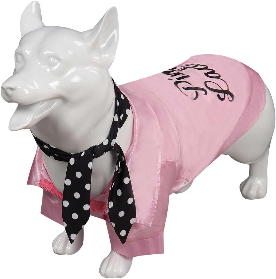 Dogs Pink Jacket Pet Clothes Rydell School Cheerleader Pet Costume