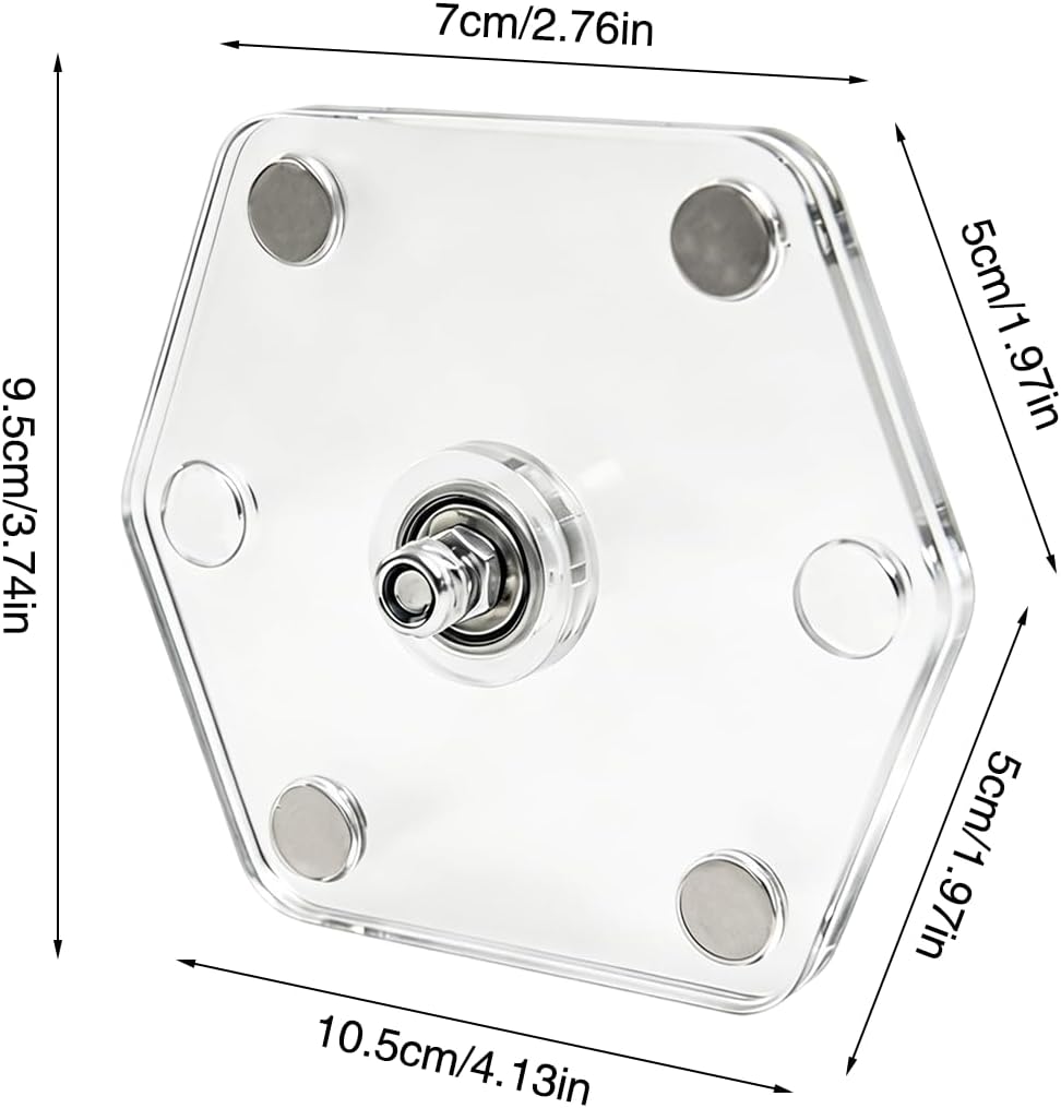 Acrylic Magnetic Hamster Wheel Bracket, Strong Magnet Running Wheel Holder, Fit Most Small Pet Exercise Wheels for Wire Acrylic Cages,No Drill Mount