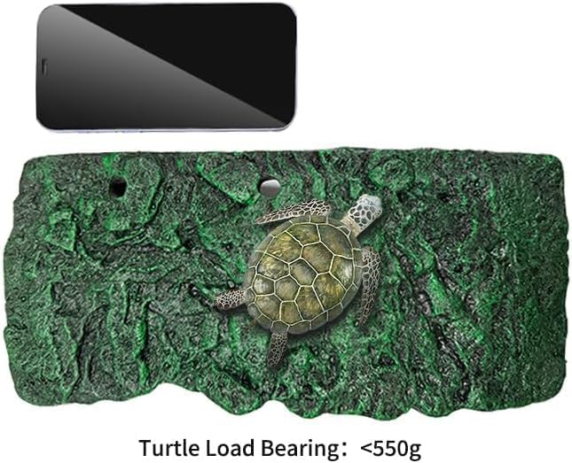 Minidiva Turtle Platform, Floating Pier Rectangular Terrapin Dock PU Foam Aquarium Float Decor Basque Terrace Climb Brazilian Tortoise, Turtle Less Than 550g