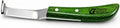 Right-Hand Straight Blade Hoof Knife, Green Handle