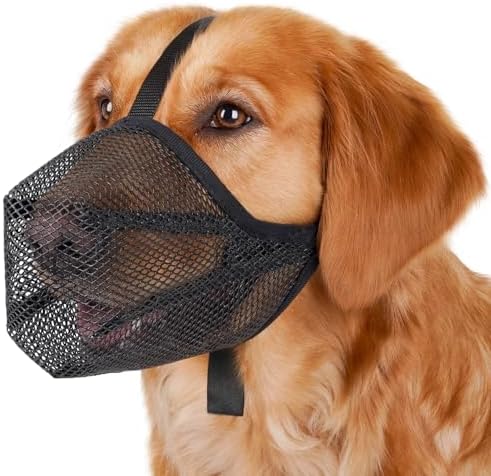 Mayerzon Soft Mesh Dog Muzzle for Small Medium Large Dogs Anti Scavenging