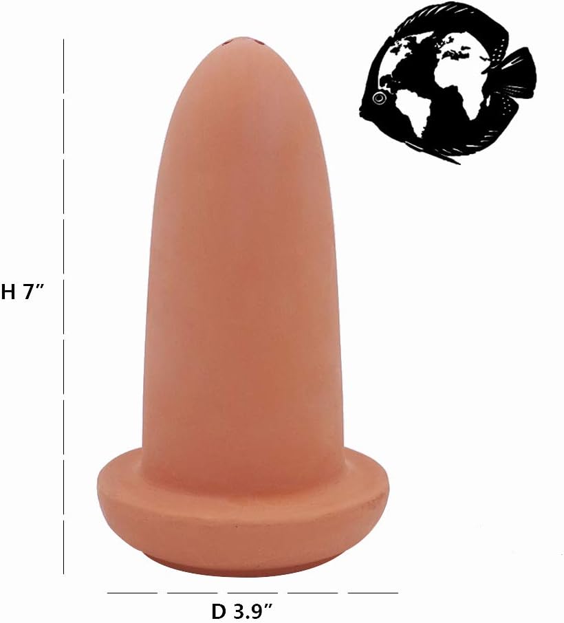 DOHO Ceramic Spawning Breed Cone for Discus Fish and Angelfish Fish Breeding Cones Cave 7 Inches