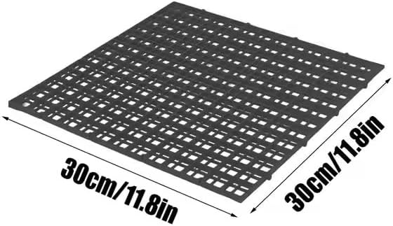 12 Pack 12inch（30cm） Square Aquarium Bottom Filter Mesh Partition Dividers Grid Plate Fish Tank Divider Plastic Egg Crate, Aquarium Filter Bottom Tray, Grid Isolation Board Partition