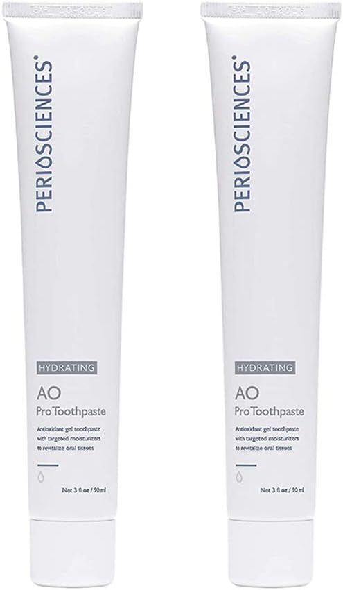 PerioSciences AO Pro Natural Toothpaste with Nano Hydroxyapatite, Remineralizing, Fluoride Free, SLS Free, Gluten Free 3 fl oz / 90ml - Pack of 2