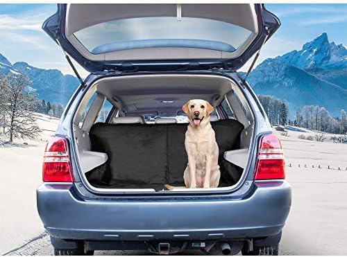 Furhaven Universal Water-Resistant Polycanvas Hammock-Style Backseat & Cargo Area Protector - Black, One Size