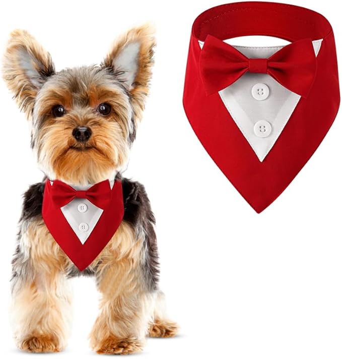 Formal Dog Tuxedo Adjustable Pet Collar by DOGTACT