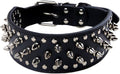 Serijoars Spiked Studded Dog Collar, PU Leather Dog Collar, Adjustable Pet by Serijoars
