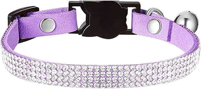 Cat Collars, Rhinestone for Girl Cats Bling Kitten Flower Adjustable Breakaway by Bbmmayy