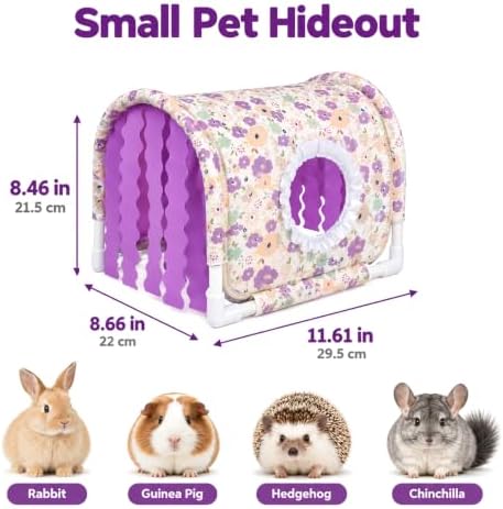 ZANTIE Guinea Pig Hideout Tunnel-Bottomess Small Animal Hide Tunnel