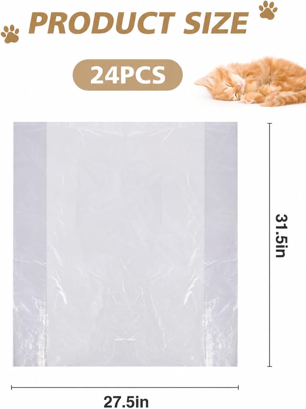 MEWTOGO 24 Pcs Litter Pan Liners Compatible with Petmate Pans