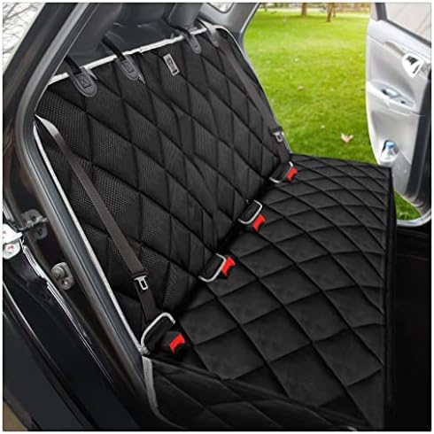 BRONZEMAN 100% Waterproof Bench Car Seat Cover Protector - Strong & Durable,Heavy-Duty and Nonslip Rear Back Seat Cover with Middle Seat Belt,Universal Size Fits for Cars, Trucks & SUVs