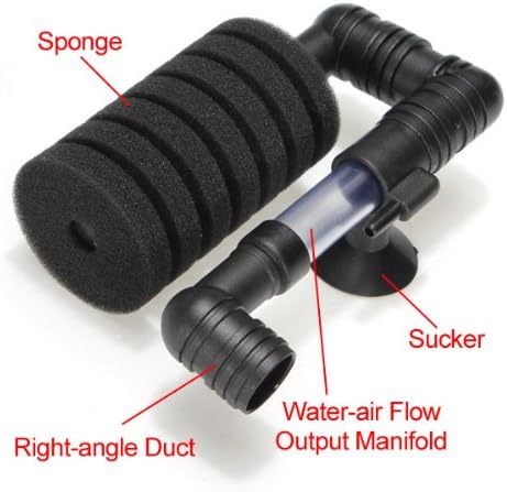 4X Bio Sponge Filter for Betta Fry Aquarium Fish Tank Up to 15 Gal
