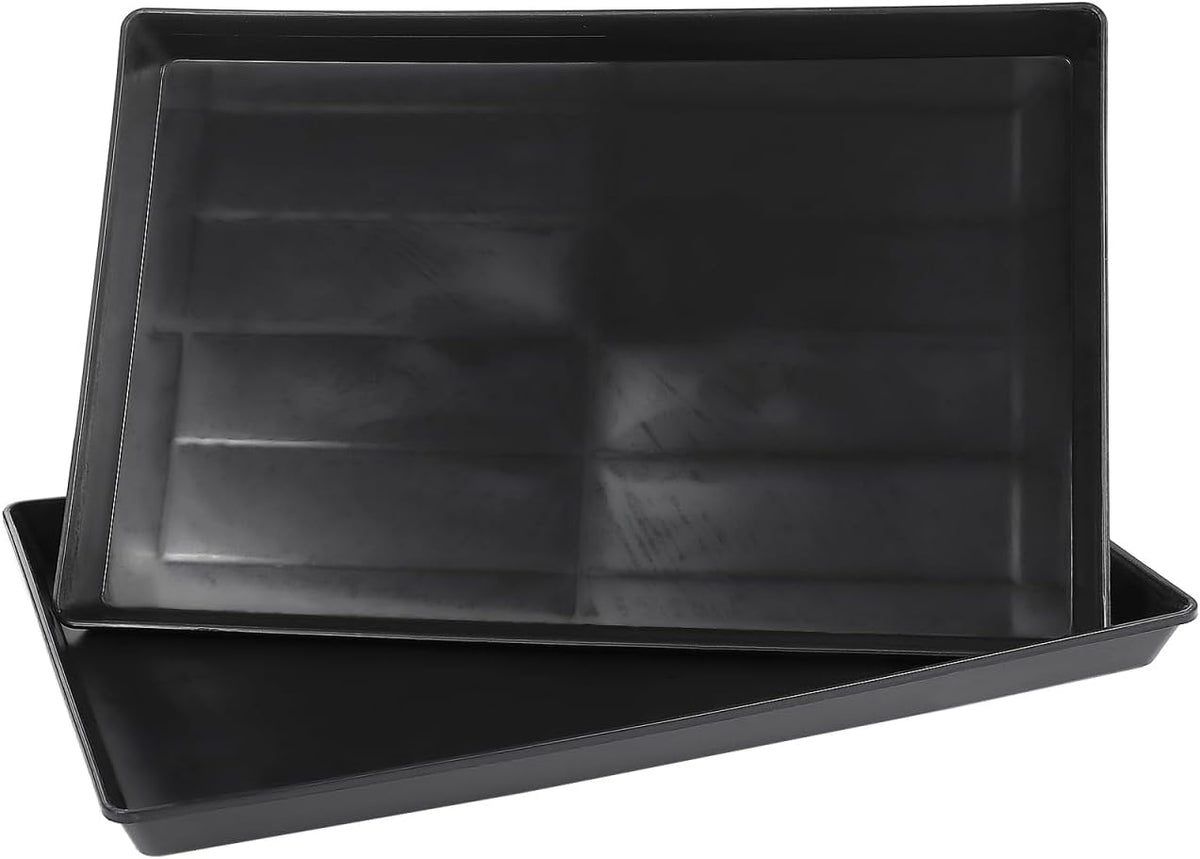 DOITOOL Bird Cage Tray Replacement 17.32 X 11.22 X 1.18 in Leakproof Bottom Tray for Small Dog Crate Parrot Cage Bunny 2 Pack Easy Clean