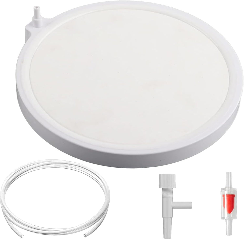 Weighted Double Rim Ceramic Air Stone Disc, 1 Pack 200mm Aquarium Diffuser