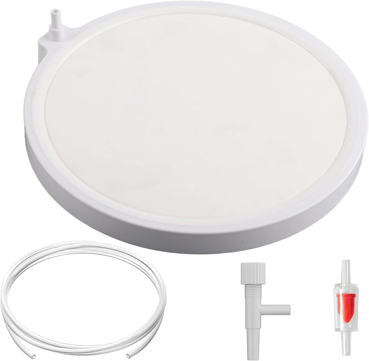 Weighted Double Rim Ceramic Air Stone Disc, 1 Pack 200mm Aquarium Diffuser