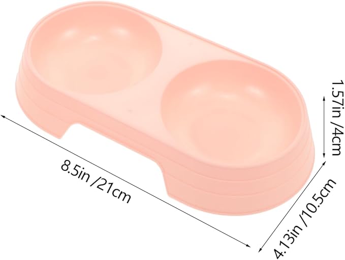Balacoo 8 Pcs Cat Food Feeder, Plastic Double Bowl Cat Feeder, Candy Color Pet - Image 4