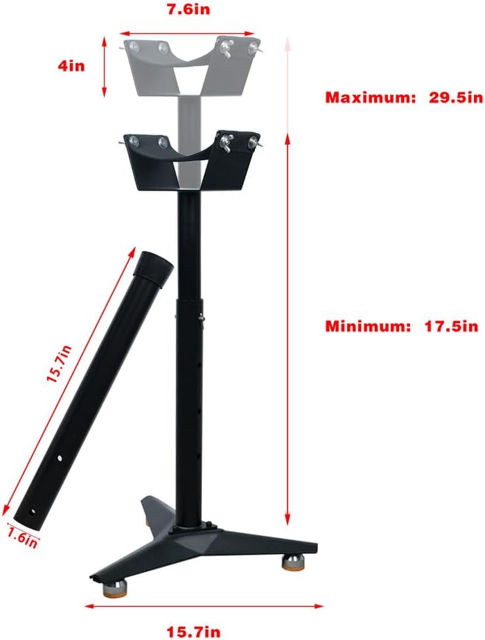 Blacksmith Farrier Horse Hoof Stand Metal Hoof Stand with Adjustable Height Hoof Jack Farrier Stand Horse Hoof Stand Black (Triangular Base)