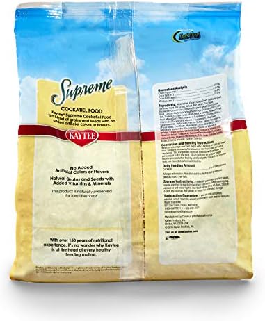 Kaytee Supreme Pet Cockatiel Food, 5 Pounds