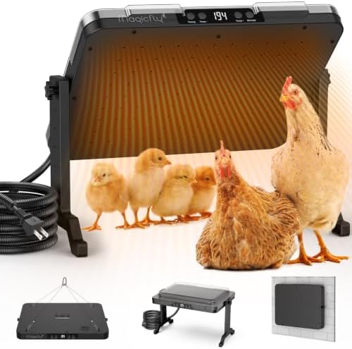 Magicfly Brooder Plate for Chicks, 200W Smart Radiant Chicken Coop Heater