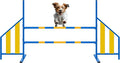 Agility Wing Jumps with Bar Dog Training Hedge Metal Frame Adjustable Pet by Seenelling