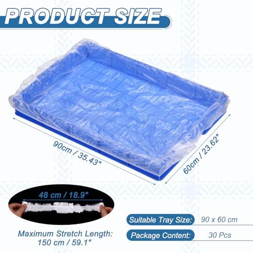 Disposable Bird Cage Liners Plastic Film for 35"x24" Pallet 30Pcs