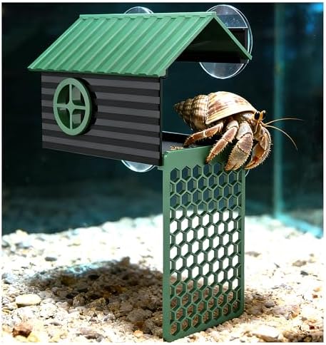 Multi-Functional Hermit Crab Hideaway | Hermit Crab Foraging cave with Ladder | Hermit Crab Climbing wall Toy | Hideout Decoration Accessories Also Suitable for Lizards and Tarantulas