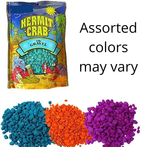 Needzo Hermit Crab Gravel Substrate with Scooper, Neon Rocks for Terrarium and Aquarium Habitats, Colors May Vary