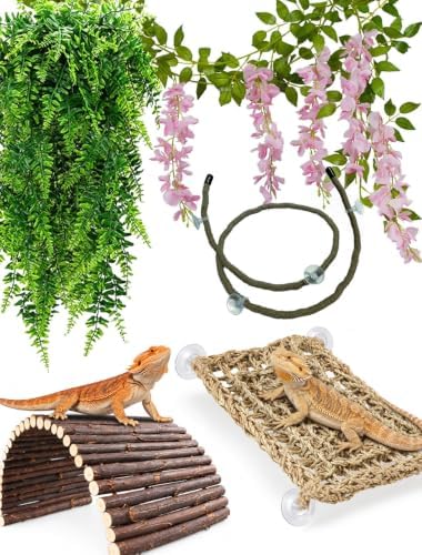 Bearded Dragon Crested Gecko Tank Accessories Plant Kit