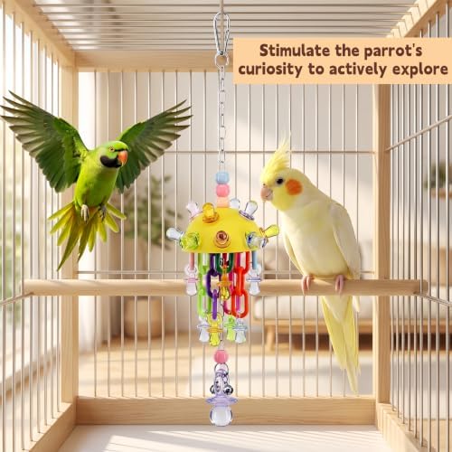 Bird Plastic Toys with Acrylic Pacifiers and Bell