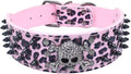 Serijoars Spiked Studded Dog Collar, PU Leather Dog Collar, Adjustable Pet by Serijoars