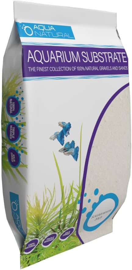Aqua Natural Substrate, Sugar White Sand, 10lb