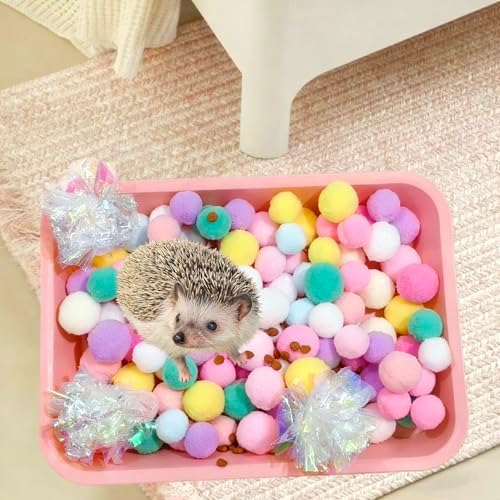 Hedgehog Dig Box Tray Set Hedgehog Cage Accessories Funny Balls for Small Animal Hedgehogs Hamsters Ferrets Guinea Pigs