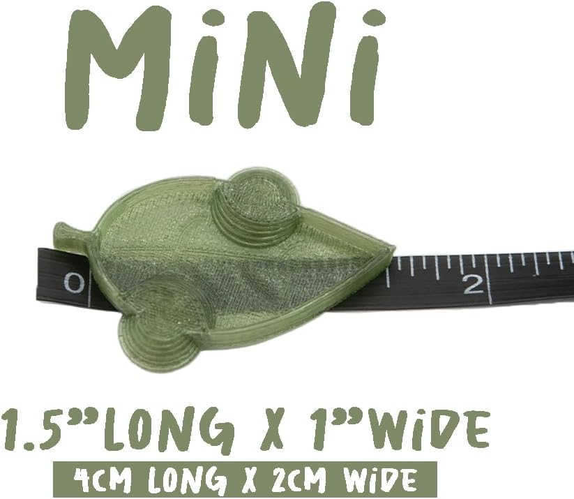 Isopod Leaf Feeding Dish Nature Inspired for Insects & Small Animals (Pack of 3) (Translucent Olive, Standard)