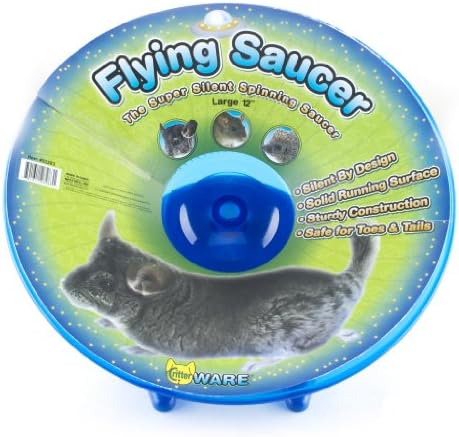 Ware Manufacturing Flying Saucer Exercise Wheel for Small Pets, 12-Inch - Colors may vary