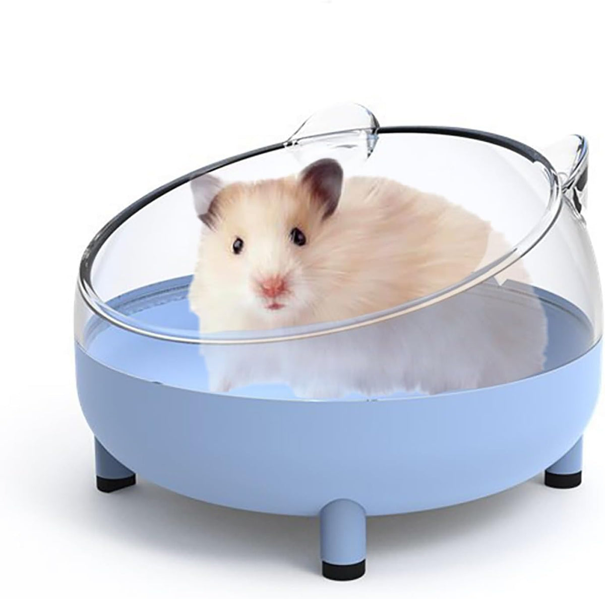 Meow&Woof 2 Hamster Sand Bath Container, Large Sandbox Toilet Gerbil Batheoom, Tiny Chinchilla Dust Bathtub Sand Bath Box for Hamster Cage Accessories 6.5 Inch 2 Pack Set