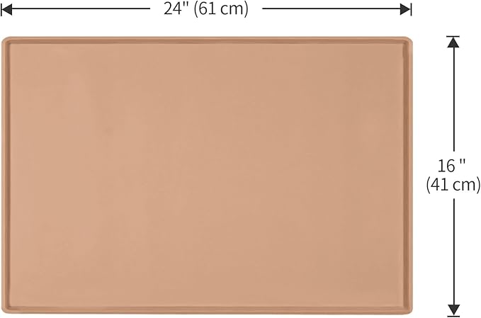 Dog Food Mat, Silicone Waterproof Food Tray, Non Slip Pet Bowl Mats Placemat - Image 5