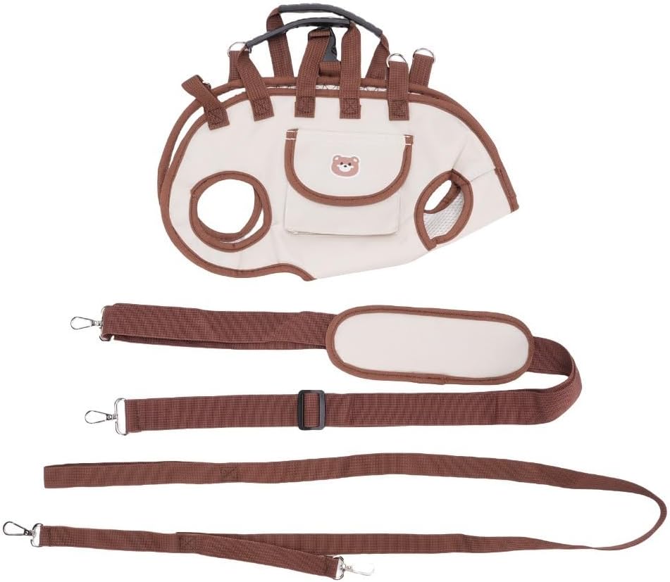 Adjustable Pet Sling Carrier - Breathable Oxford Shoulder Strap Harness, Portable Travel Support with 59-Inch Leash for Small Medium Dogs Cats (Large)